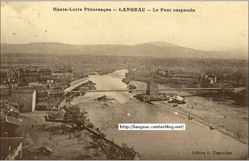 cpa 43 langeac le bord de l allier